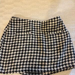 a new day Black and White Houndstooth Mini Skirt
